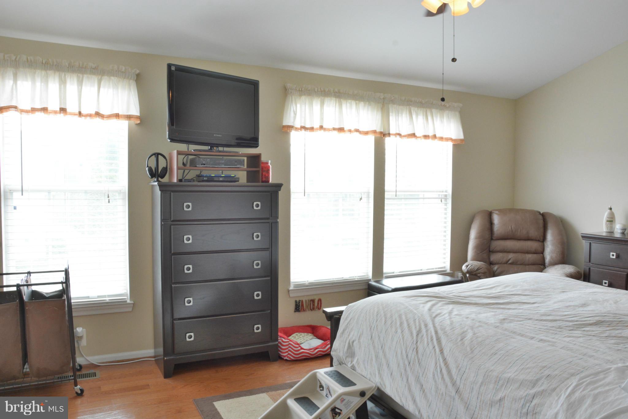 45322 Gable Square Sterling, VA 20164 - Photo 19 of 30 a bedroom with a bed and a flat tv screen on dresser