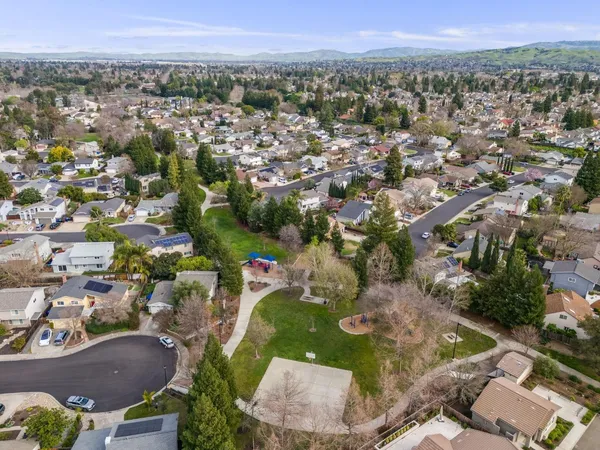 an aerial view of a city