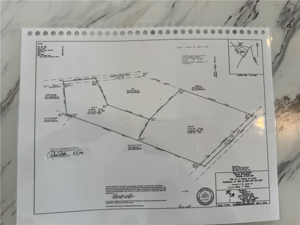 2900 Highway 187 Anderson, SC 29626 - Photo 41 of 41 A detailed plat map provides a clear outline of the property's boundaries and dimensions.