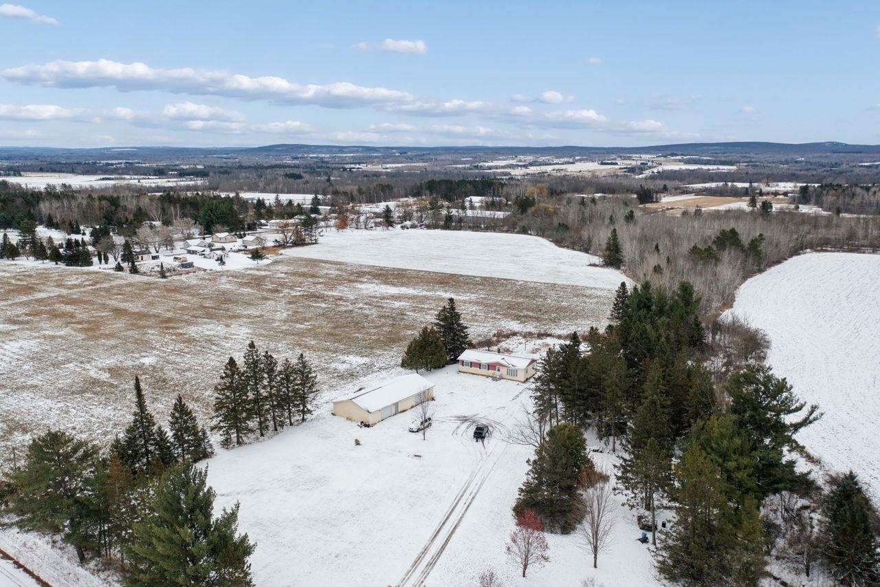 60609 Argo Road Mason, WI 54856 - Photo 26 of 29 Snowy aerial view with a view of rural / pastoral area