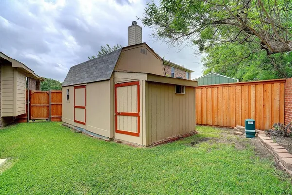 a backyard of a house