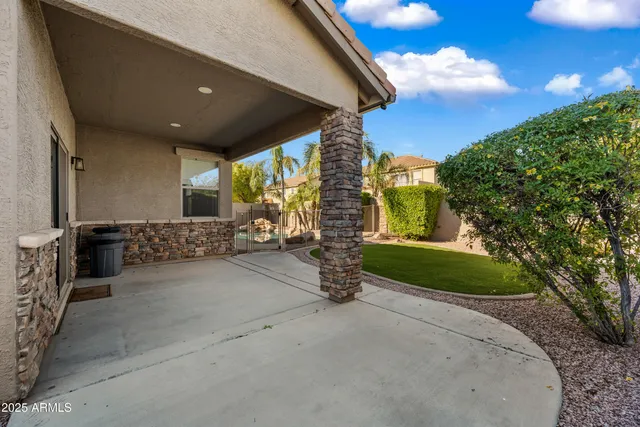 a view of a backyard with plants