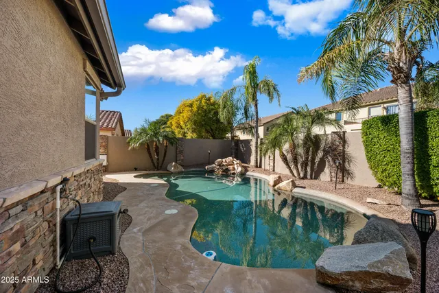 a view of a backyard with plants