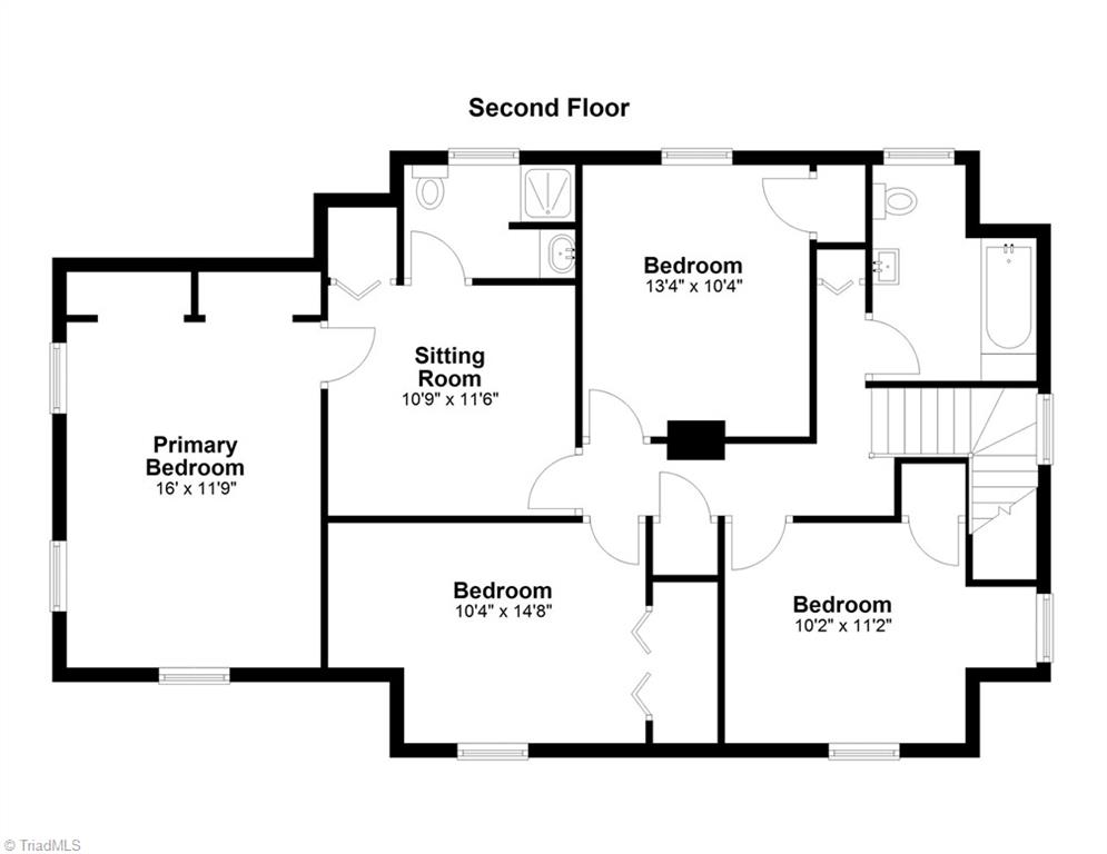 601 Colonial Drive High Point, NC 27262 - Photo 42 of 42 Second Floor Plan