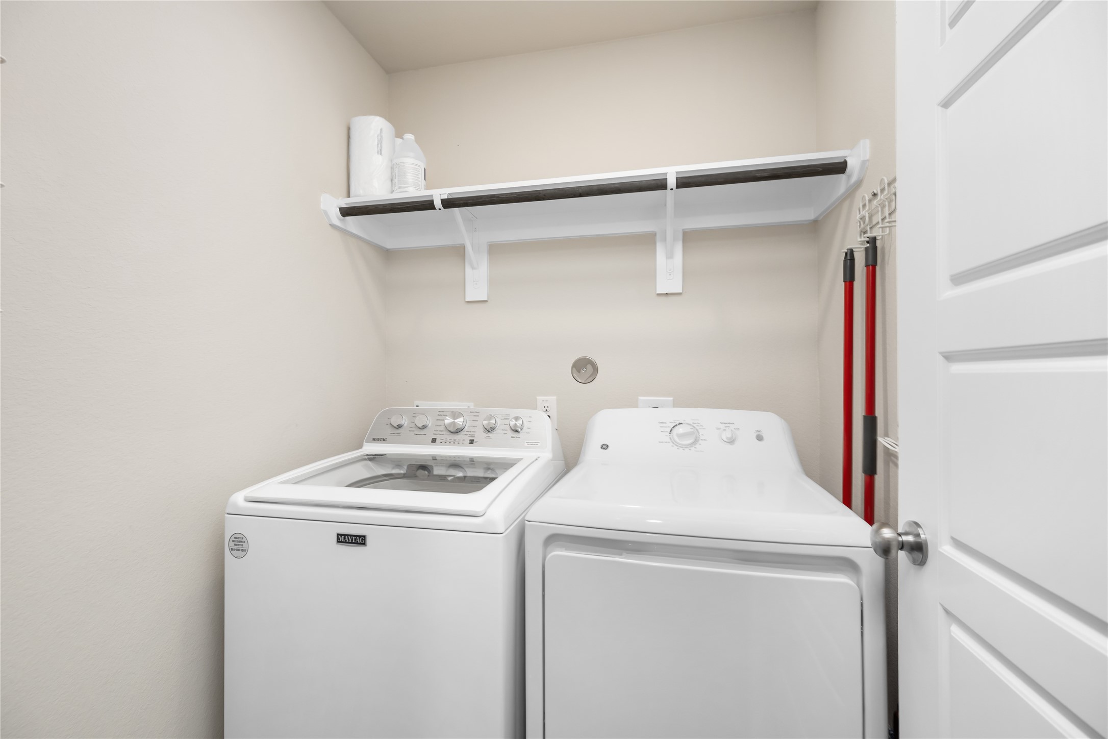 7622 Mistral Lane Baytown, TX 77523 - Photo 6 of 25 Upon entry (RIGHT) you will find the laundry room just across from the garage entry door. Washer and Dryer are included, making this home truly move in ready.