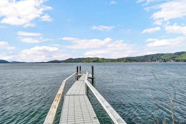 a view of a lake and outdoor space