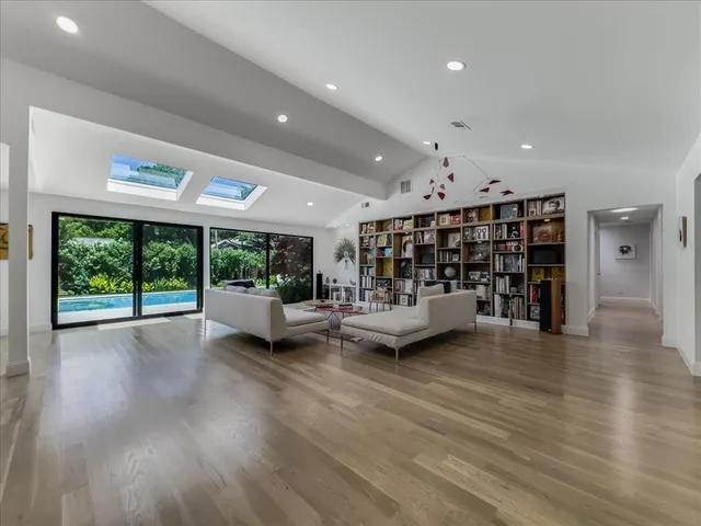 a view of a living room and window