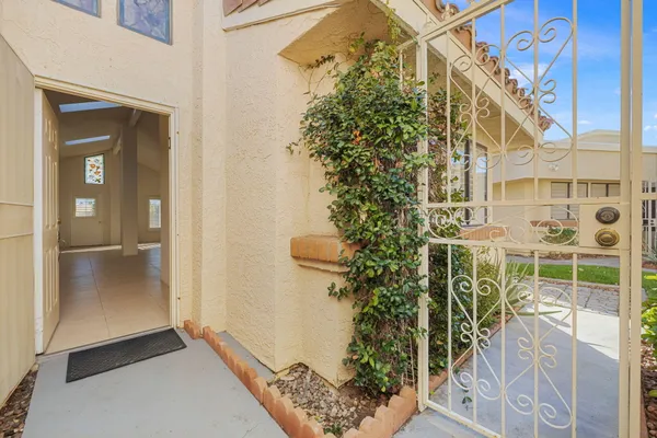 a view of a house with a outdoor space