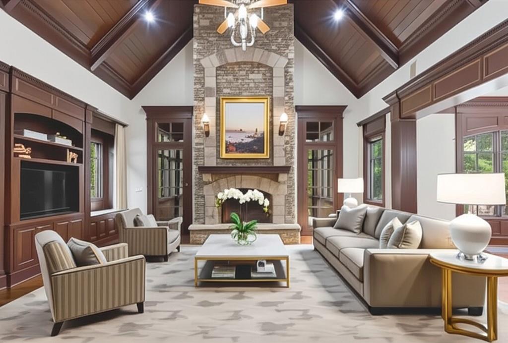 989 Middle Fork Trail Suwanee, GA 30024 - Photo 8 of 76 a living room with furniture and a large window