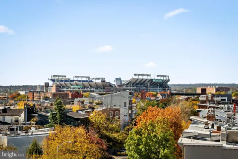 a view of a city with tall buildings