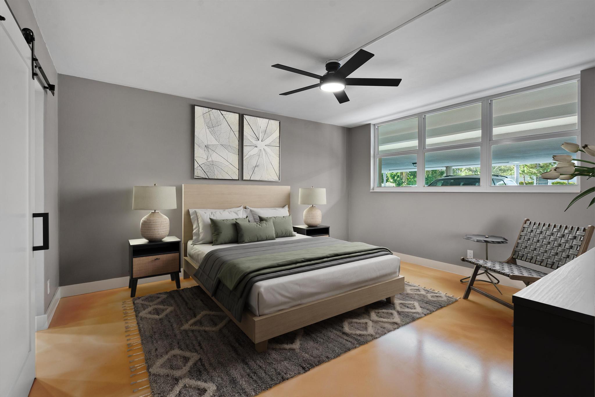 2525 Florida Boulevard, Unit 127 Delray Beach, FL 33483 - Photo 30 of 62 a bedroom with a bed and window