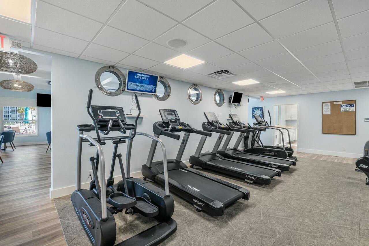 2525 Florida Boulevard, Unit 127 Delray Beach, FL 33483 - Photo 41 of 62 a view of a room with gym equipment