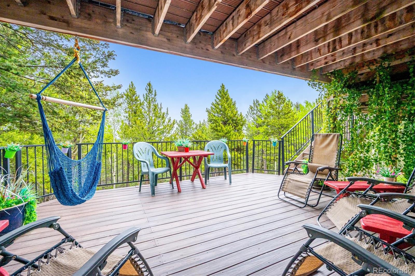 11094 Thomas Drive Conifer, CO 80433 - Photo 36 of 44 a view of a chairs and table on the deck