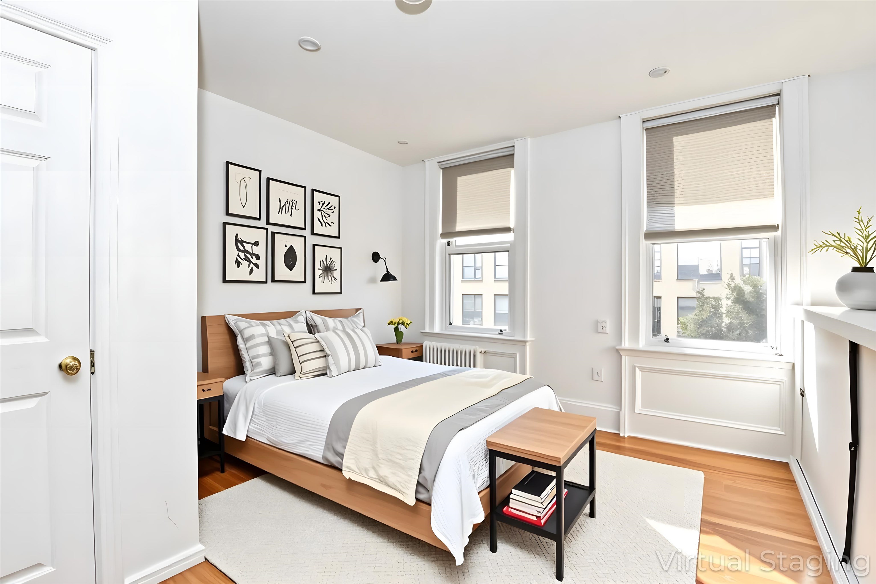 409 Bloomfield Street, Unit 7 Hoboken, NJ 07030 - Photo 8 of 14 a bedroom with a bed a painting and a window