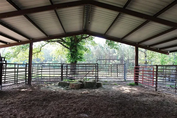 a view of backyard with green space