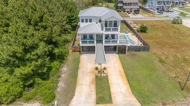 a view of a city with an ocean view
