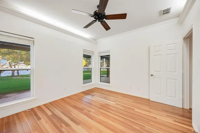 a view of an empty room with a porch
