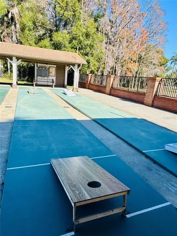 aerial view of a swimming pool