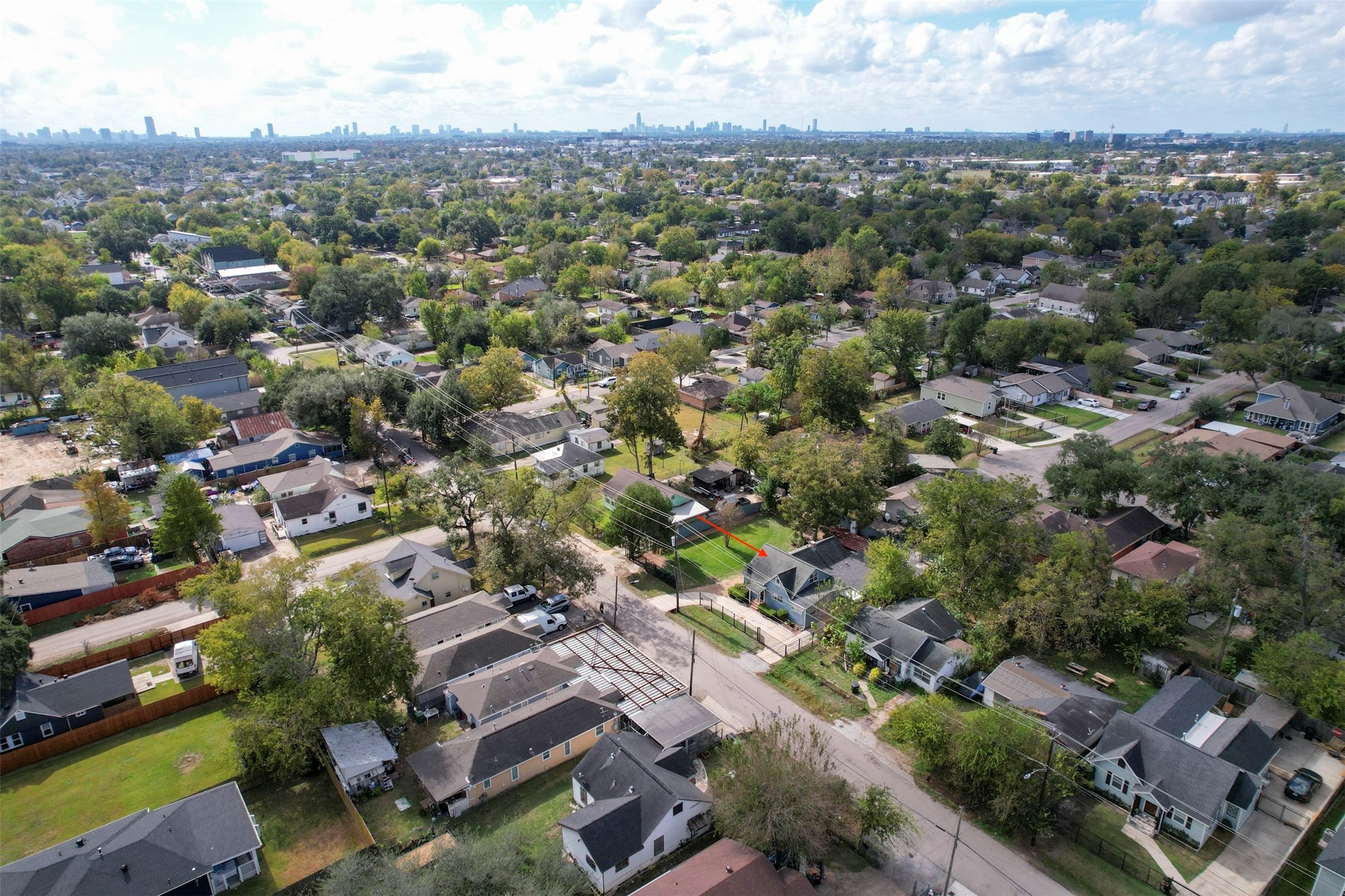 4303 Castor Street Houston, TX 77022 - Photo 34 of 41 an aerial view of a city with lots of residential buildings