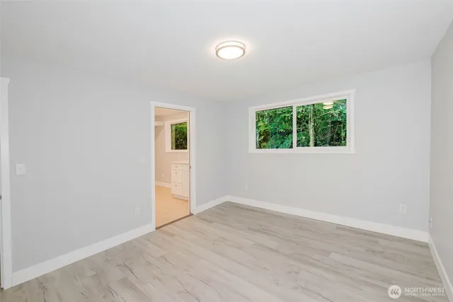 an empty room with a window