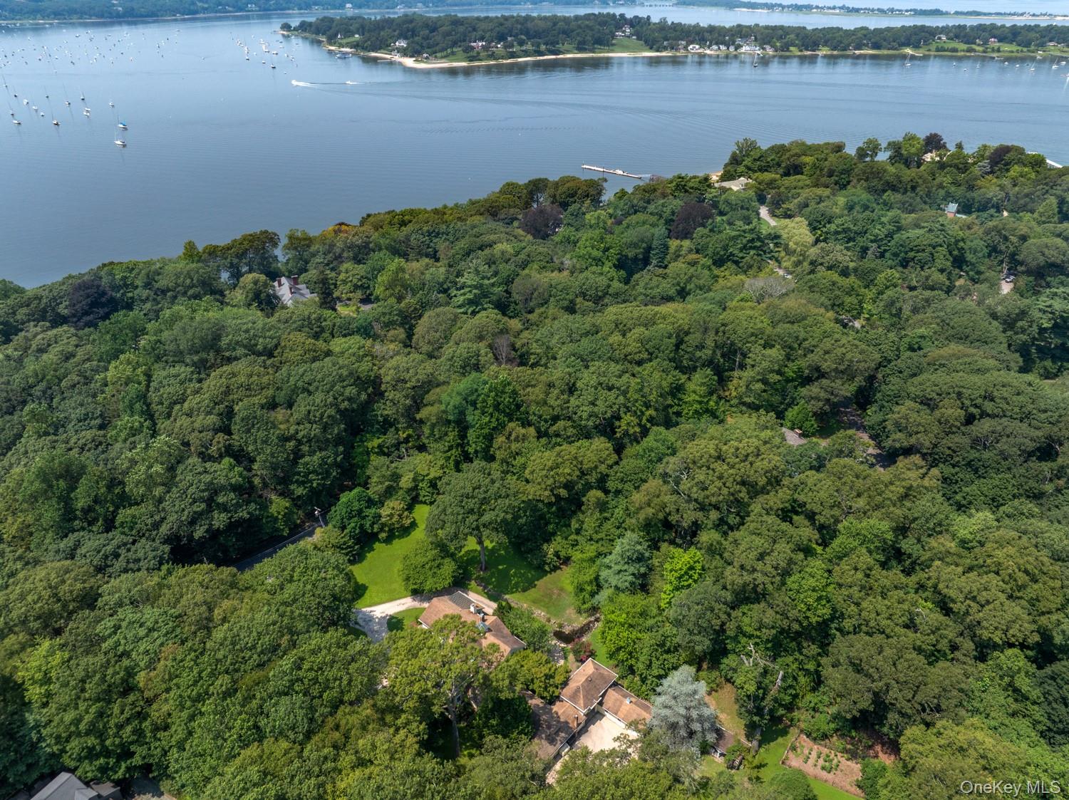 62 Cove Neck Road Cove Neck, NY 11771 - Photo 24 of 25 Aerial view of property and Oyster Bay Harbor