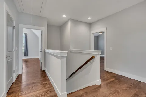 a view of a hallway with entryway