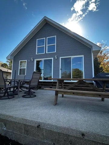 a view of a house with patio