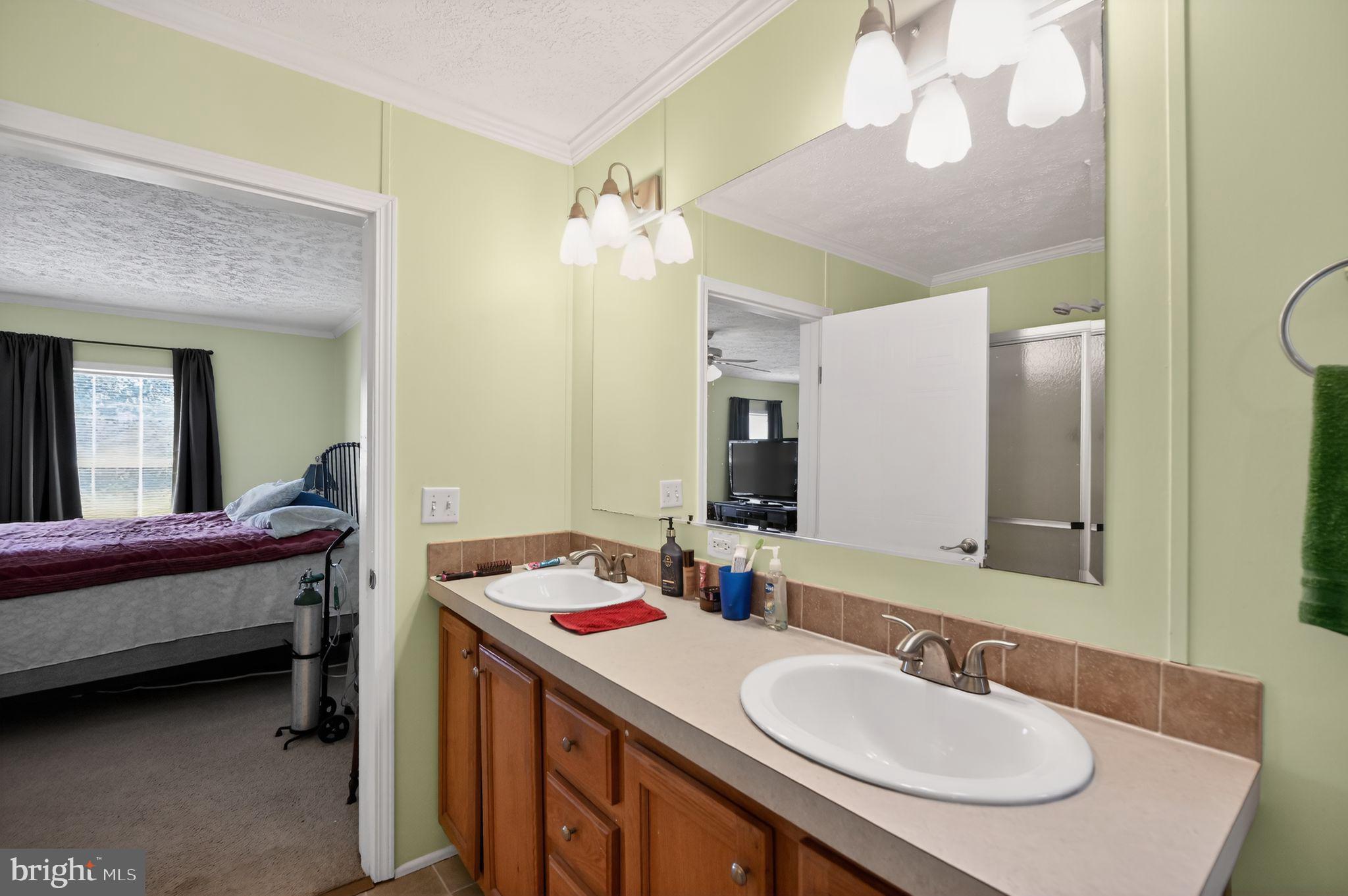 178 Lizzie Mills Road Castleton, VA 22716 - Photo 35 of 40 a bathroom with a sink and a mirror