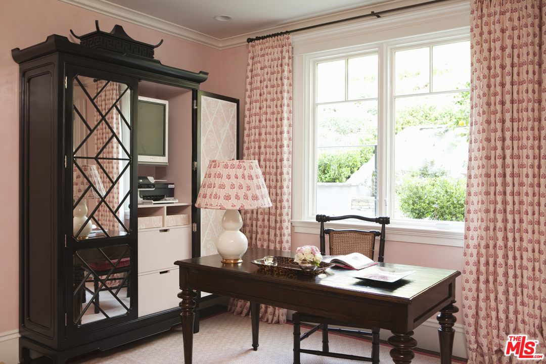 14100 Rustic Lane Pacific Palisades, CA 90272 - Photo 15 of 46 a view of a workspace with furniture and window