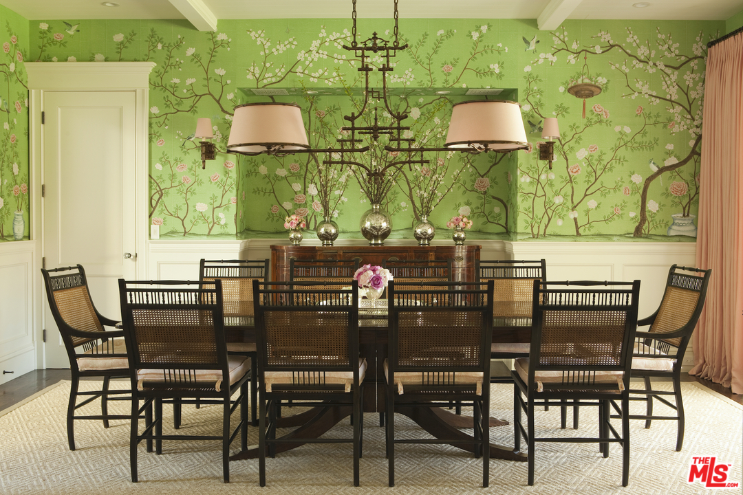 14100 Rustic Lane Pacific Palisades, CA 90272 - Photo 9 of 46 a view of a dining room with furniture and wooden floor