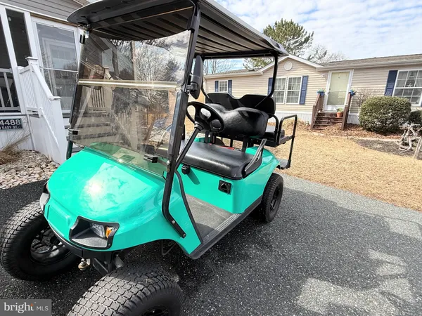 a car parked in front of a house