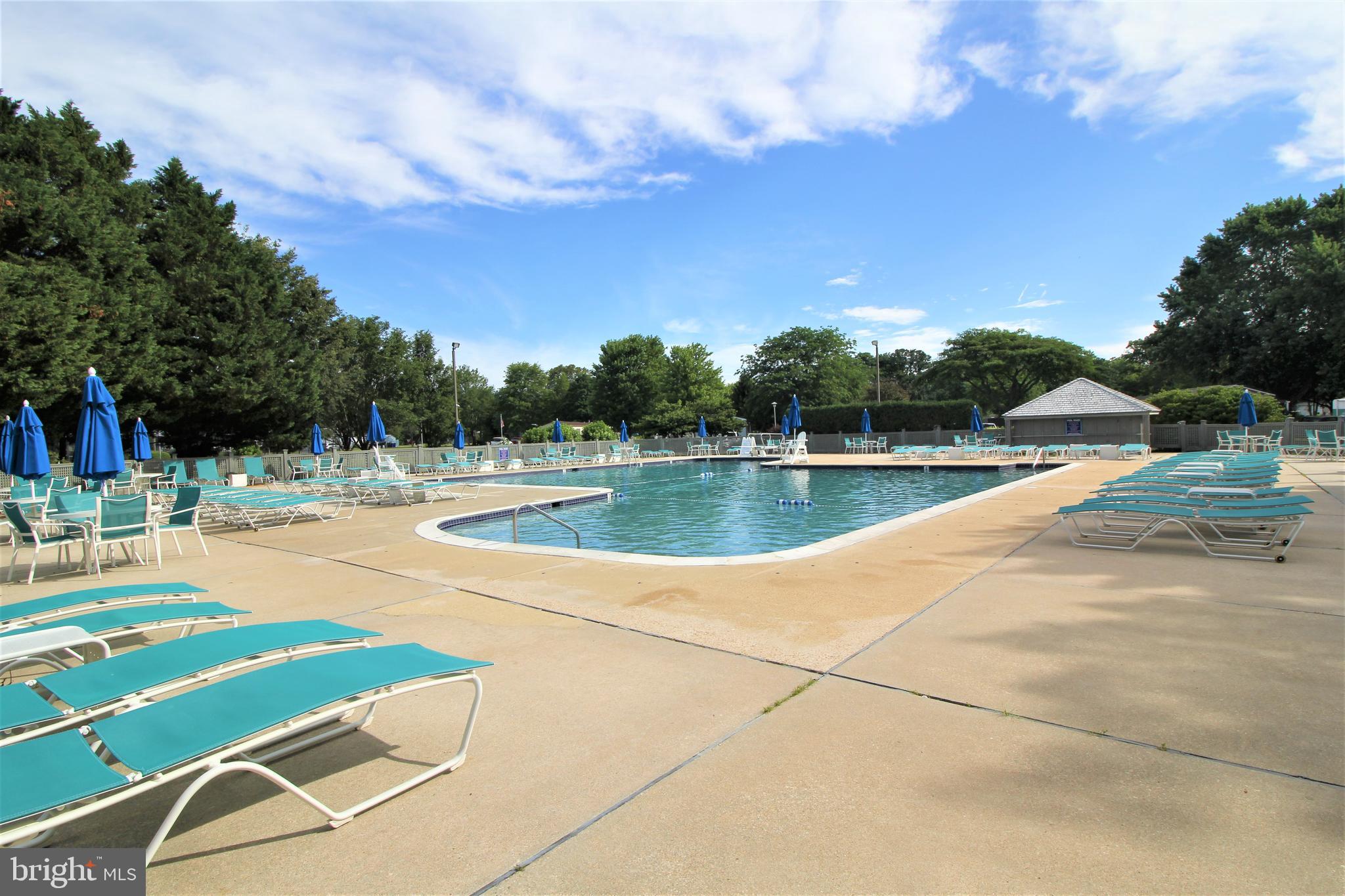 34488 Easy Street, Unit E810 Long Neck, DE 19966 - Photo 54 of 55 a view of swimming pool with seating area and trees in the background