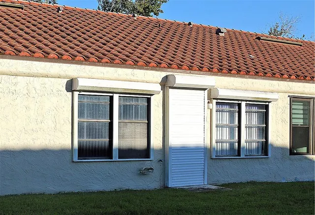 a front view of a house with entryway