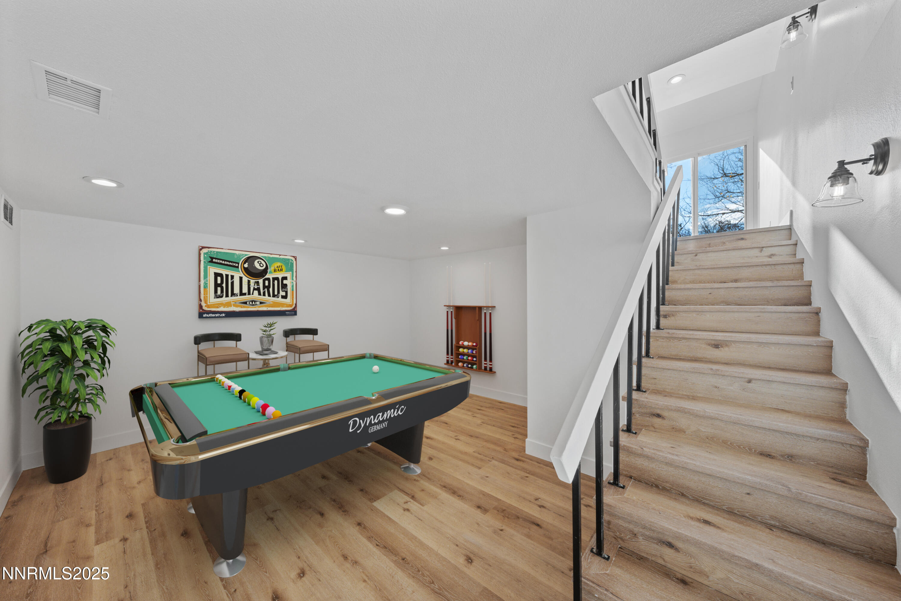 1340 Jones Street Reno, NV 89503 - Photo 23 of 58 a room with pool table and stairs