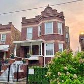 a front view of a building