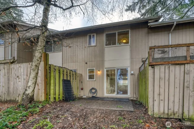 a backyard of a house