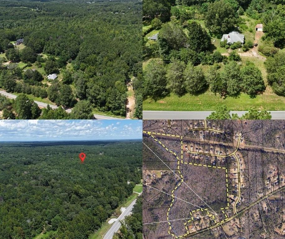 a view of a garden with an outdoor seating area