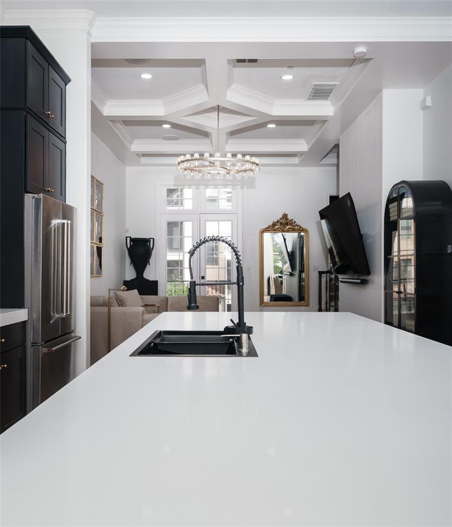 727 Will Rice Avenue Irving, TX 75039 - Photo 10 of 26 a bedroom with a bed and a large mirror