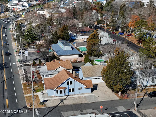 an aerial view of a city