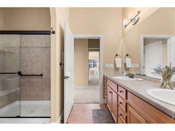 a en suite bathroom with a sink