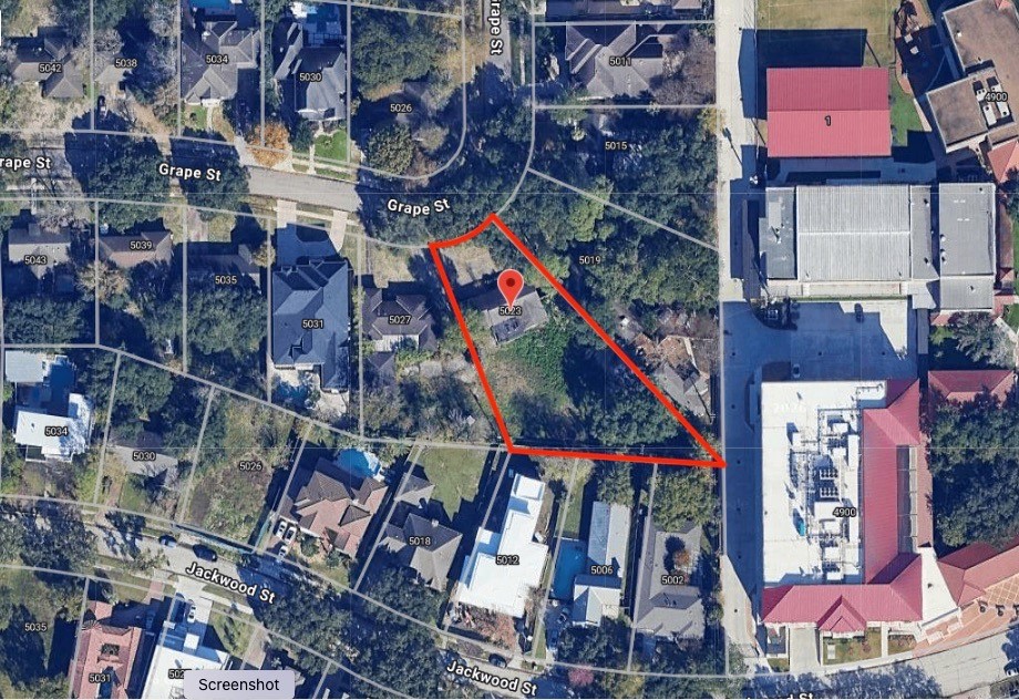 5023 Grape Street Houston, TX 77096 - Photo 3 of 4 Property boundary lines are approximate and need to be verified.