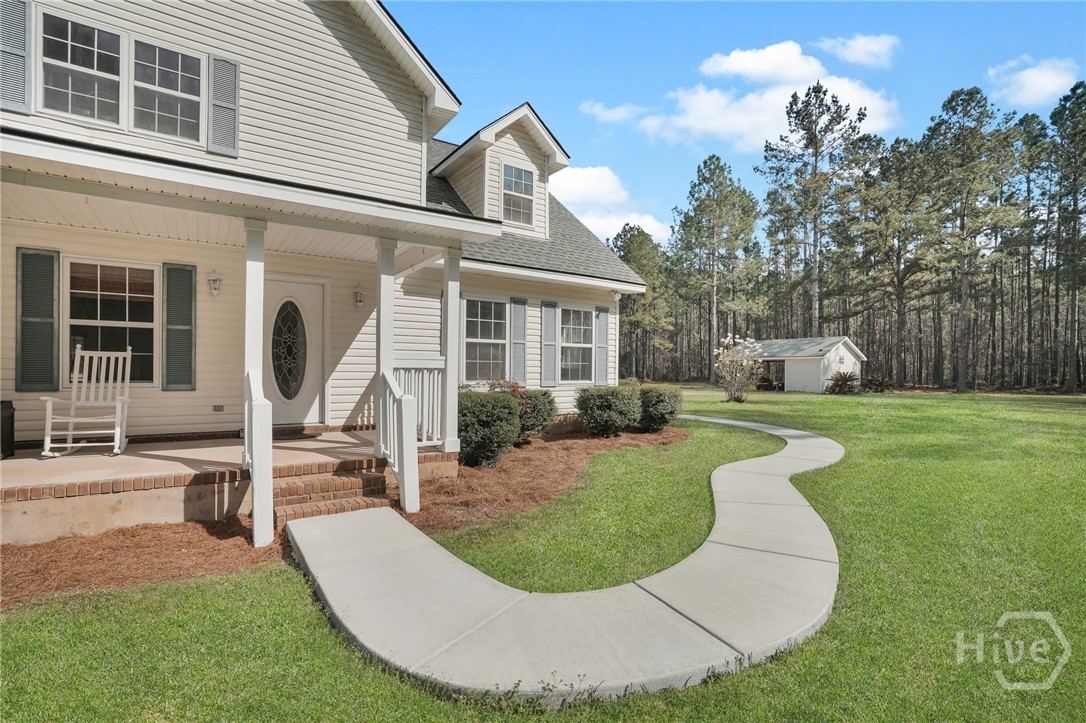 548 Sand Hill Road Brooklet, GA 30415 - Photo 2 of 44 New entry way and landscape