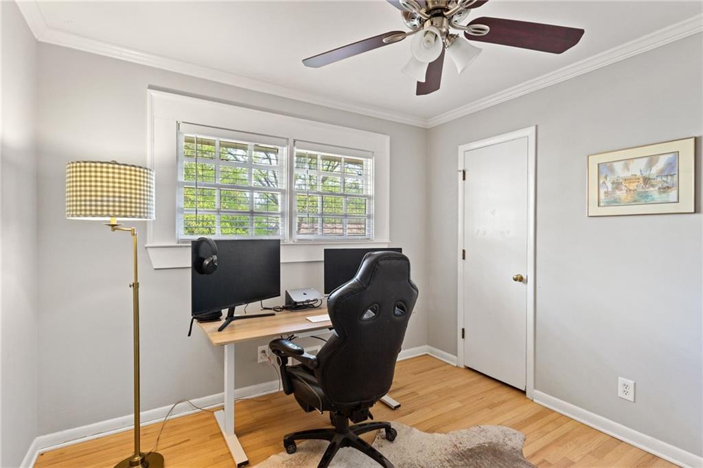 3371 King Springs Road Southeast Smyrna, GA 30080 - Photo 19 of 48 a view of a workspace with furniture and a window