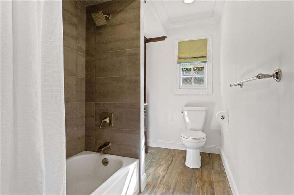 3371 King Springs Road Southeast Smyrna, GA 30080 - Photo 32 of 48 a bathroom with a toilet and a shower