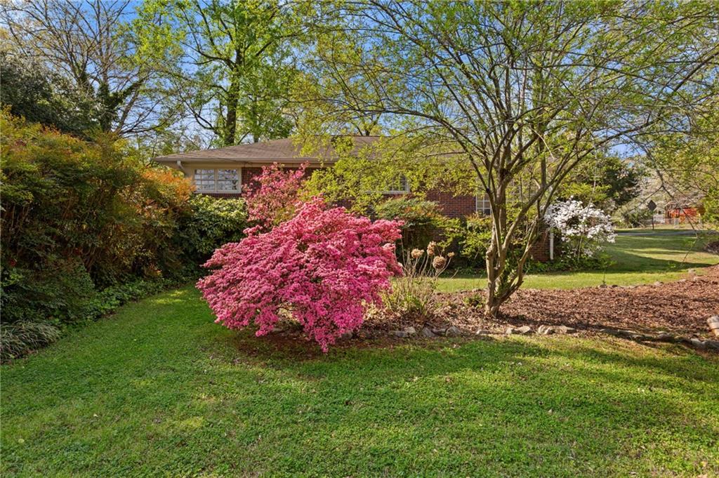 3371 King Springs Road Southeast Smyrna, GA 30080 - Photo 40 of 48 a view of a backyard with large trees