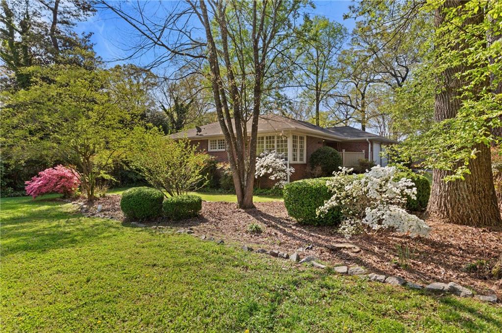 3371 King Springs Road Southeast Smyrna, GA 30080 - Photo 41 of 48 a view of a backyard with a garden