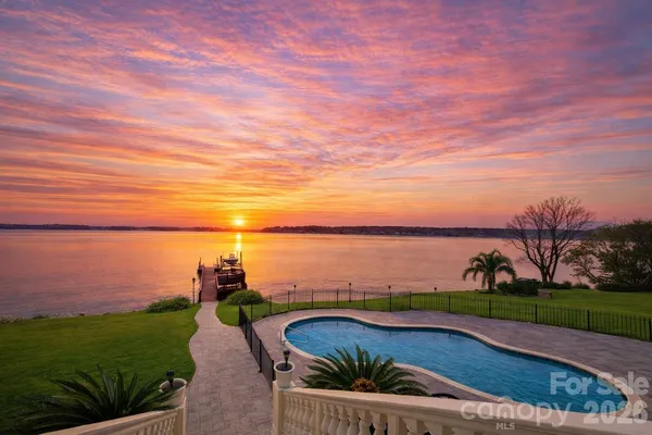 a view of a city and lake view