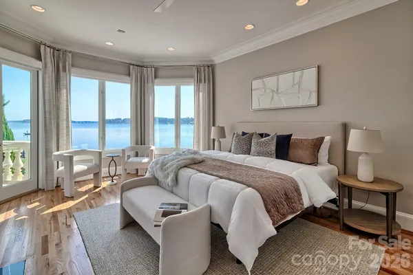 a bed room with a bed and a couch