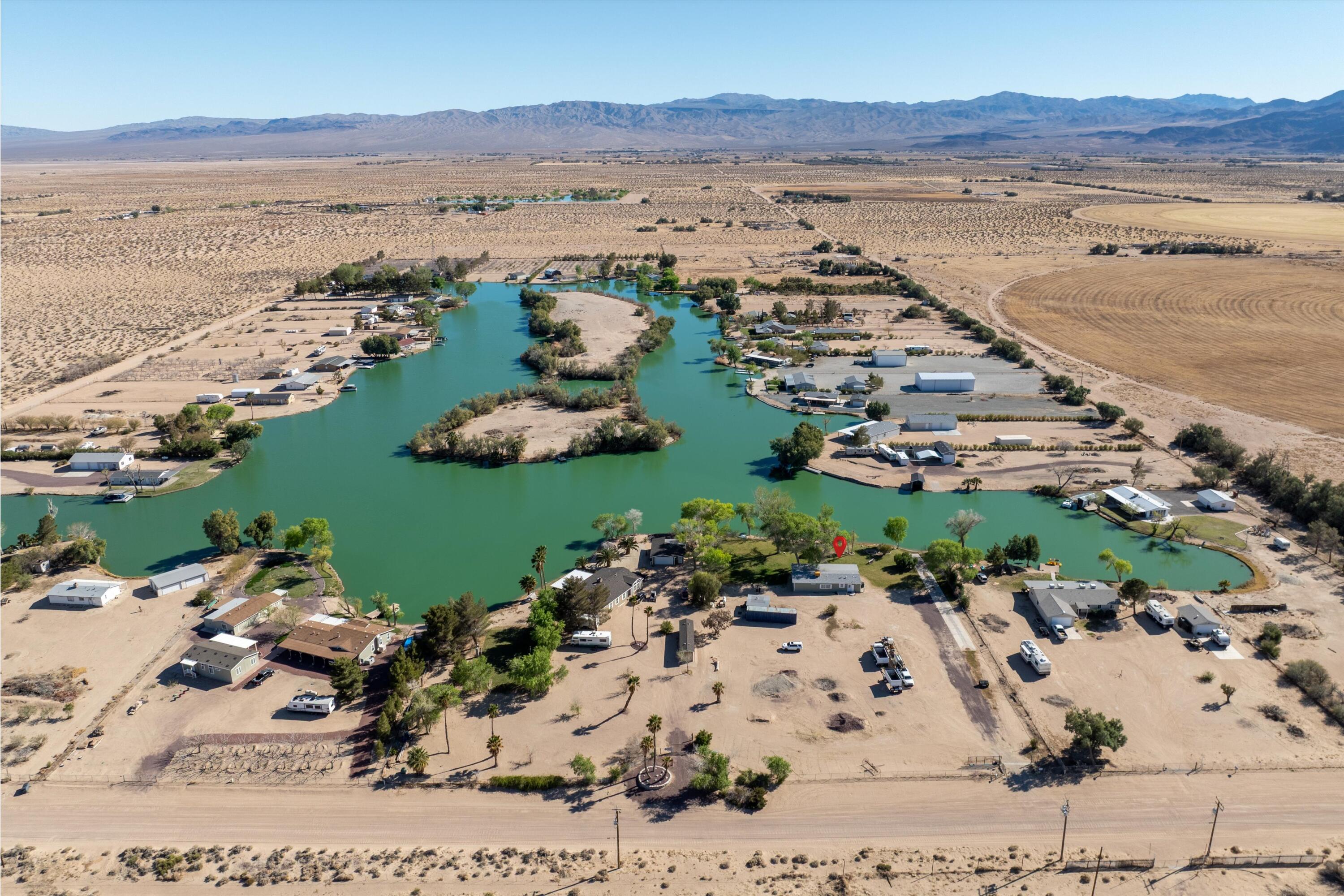 48197 Valley Center Road Newberry Springs, CA 92365 - Photo 29 of 32 an aerial view of ocean and residential houses with outdoor space