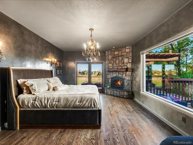 a living room with a fireplace